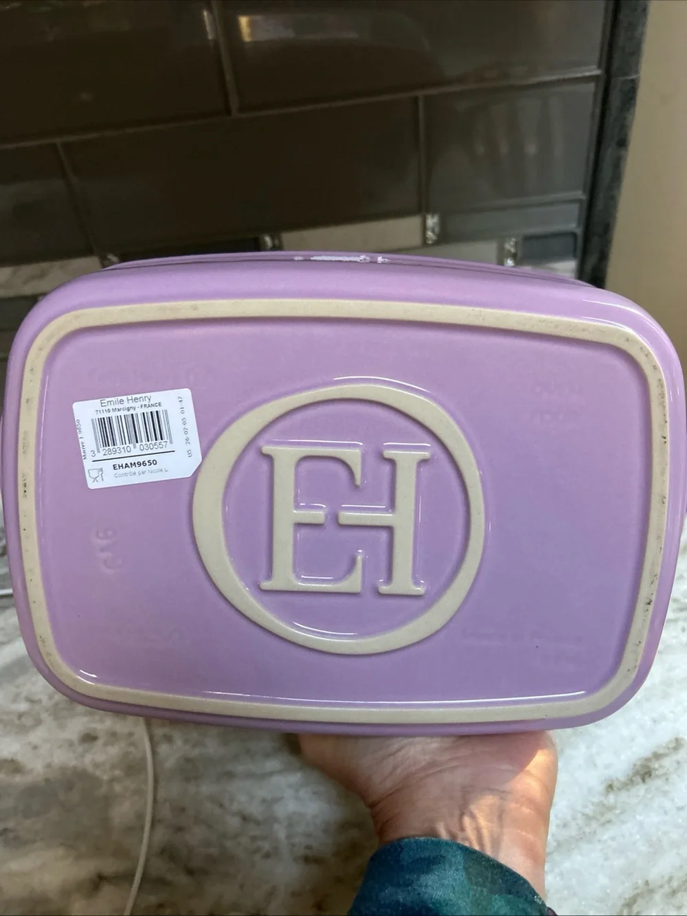 Emile Henry 8x 10 RectangleBaking Dish In Unreleased Mauve Pink Purple France